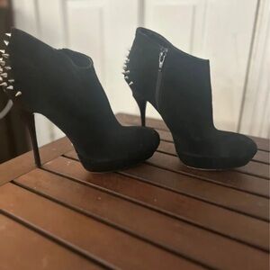 Dolce Vita Black Heeled Boots with Spikes